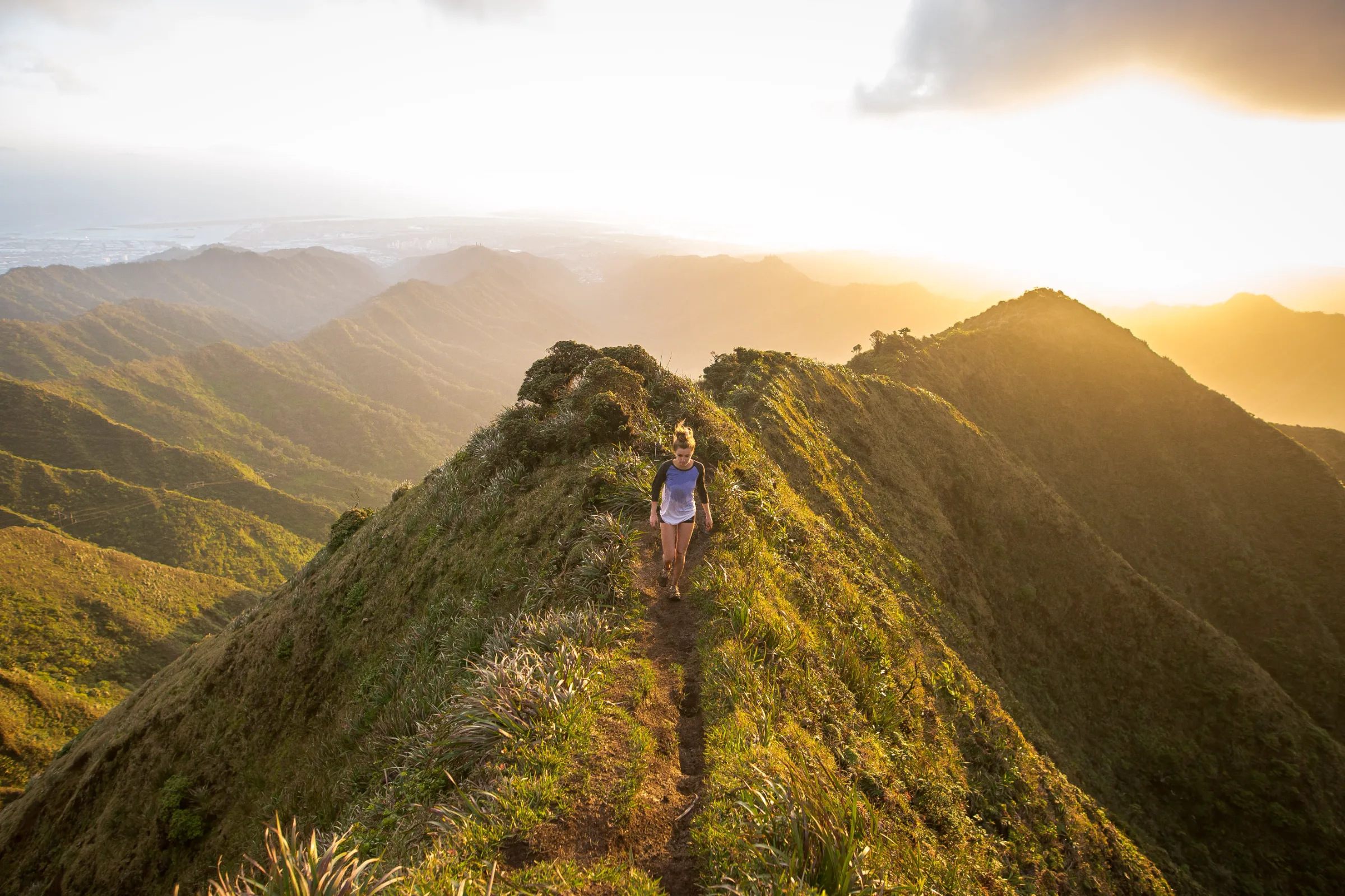 Summit ridgeline at golden hour